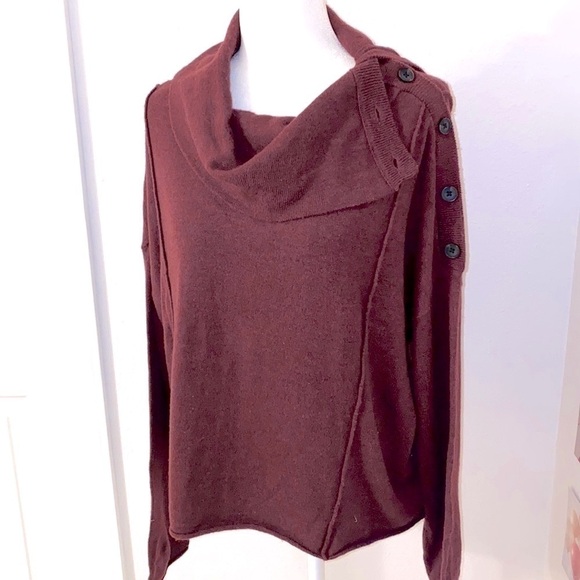 NWT SPLENDID Soft Burgundy Wool Blend Sweater - Picture 1 of 7